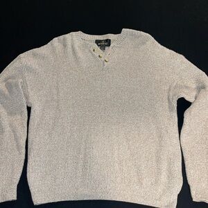 Redhead oatmeal color 3 button sweater